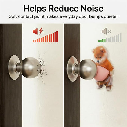 6Pcs 3D Shiba Door Stopper Wall Protector – Soft Silicone Belly Crash Pad