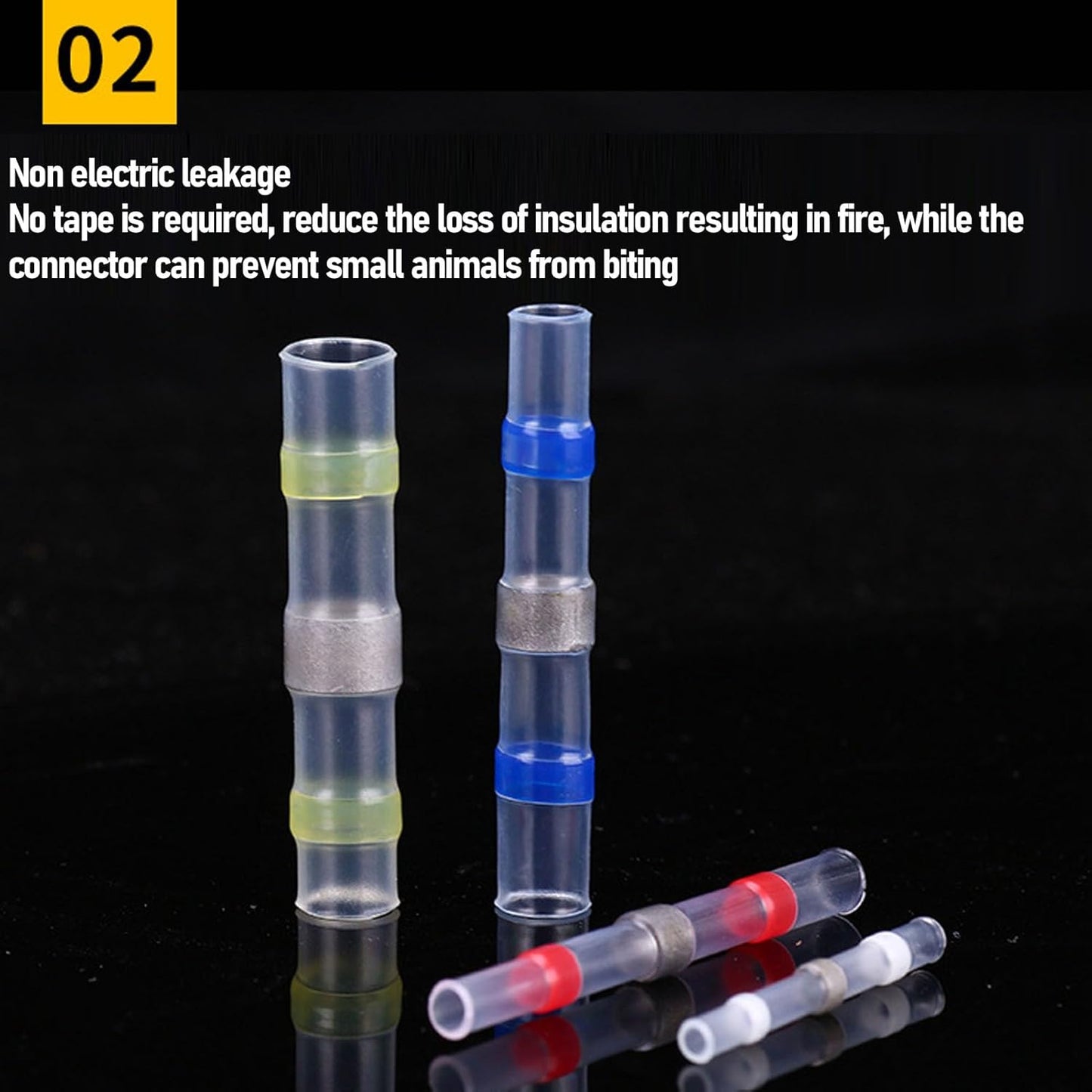 300PCS Heat Shrinkable Wire Connectors Waterproof Sleeve Seal Terminal Kit