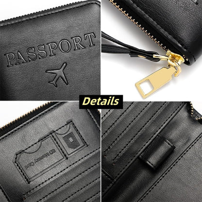 RFID Blocking Passport Holder Travel Wallet