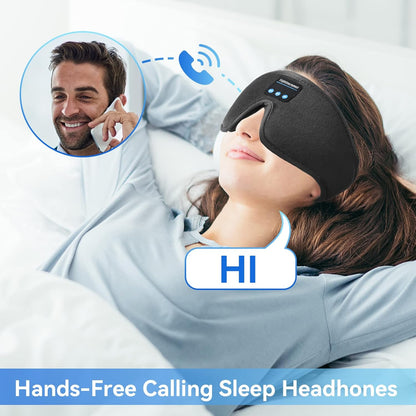 Sleeping Headphones With Adjustable Ultra Thin Stereo Speakers Microphone Hands Free