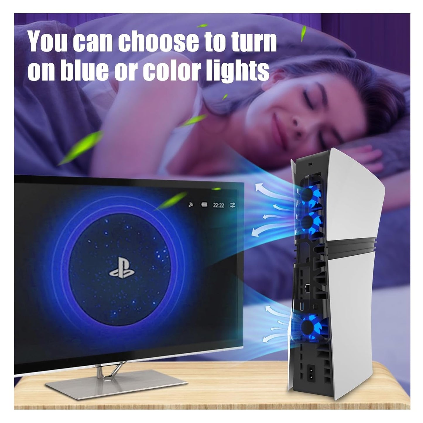 Cooling Fan for PS 5 Disc & Digital Console Adjustable Speed