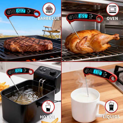 Digital Instant Read Food Thermometer for Cooking & Grilling