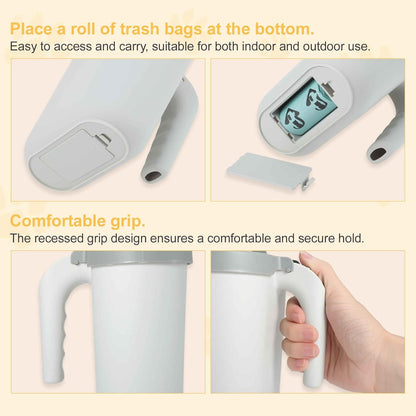 Pooper Scooper for Cat, Cat Litter Scoop with Bags, Integrated Detachable Deep Shovel Holder
