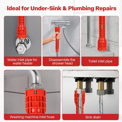 5 in 1 Multifunctional Sink Bathroom Wrench, Plumbing Installation Tool