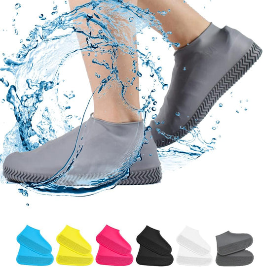 1 Pair Silicone Waterproof Shoe Covers, Non-Slip Rubber Rain Shoe
