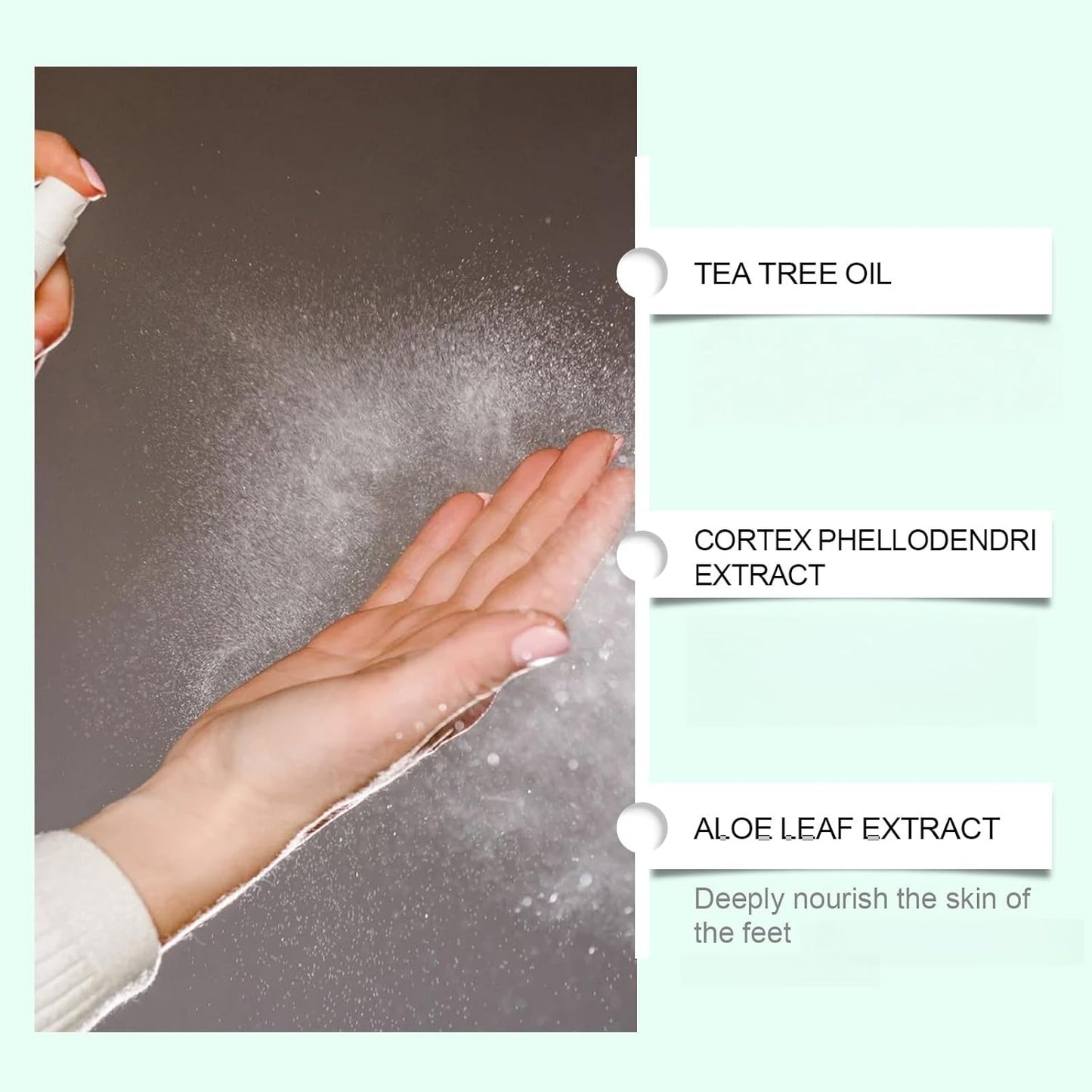Tea Tree Oil Foot Spray - Foot & Shoe Freshness, Quick-Drying and Travel-Friendly