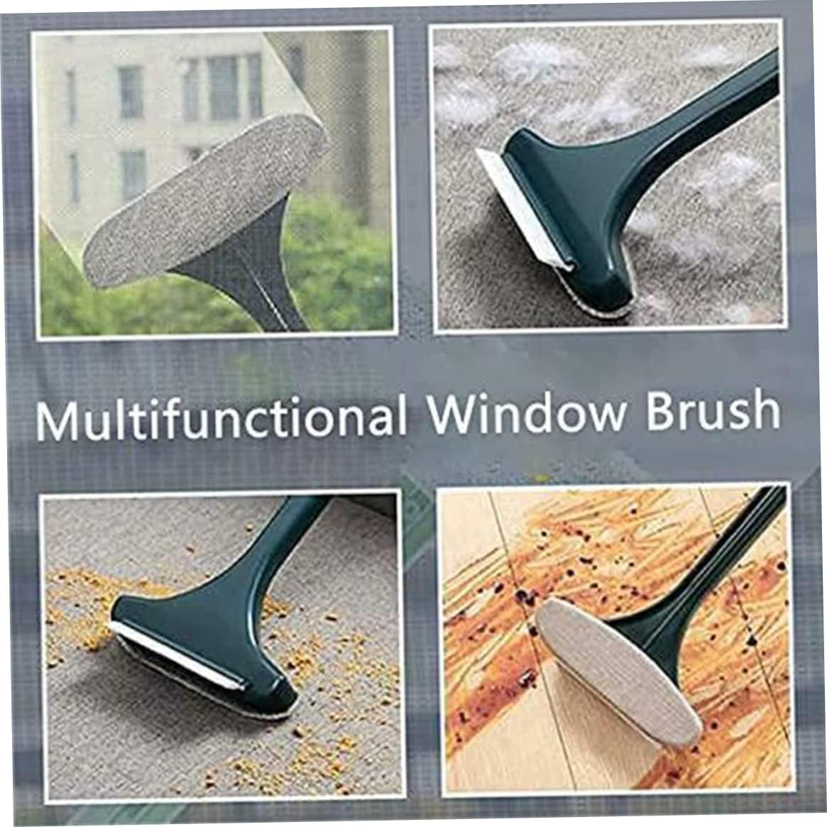 2pcs Window Cleaning Squeegee Brush, Extendable Mesh Screen Cleaner