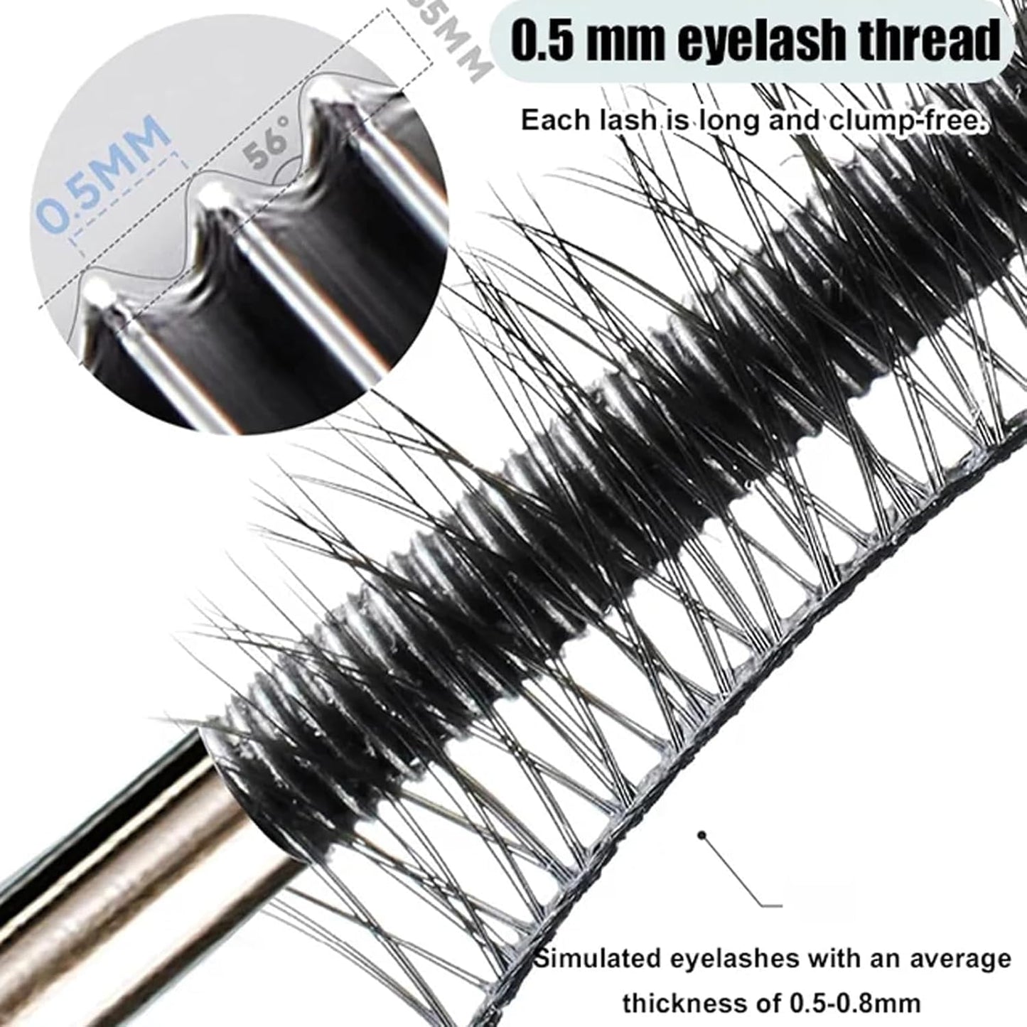 2Pcs Waterproof Mascara & Lash Primer in Steel Tube for 24H Curl, No Smudge
