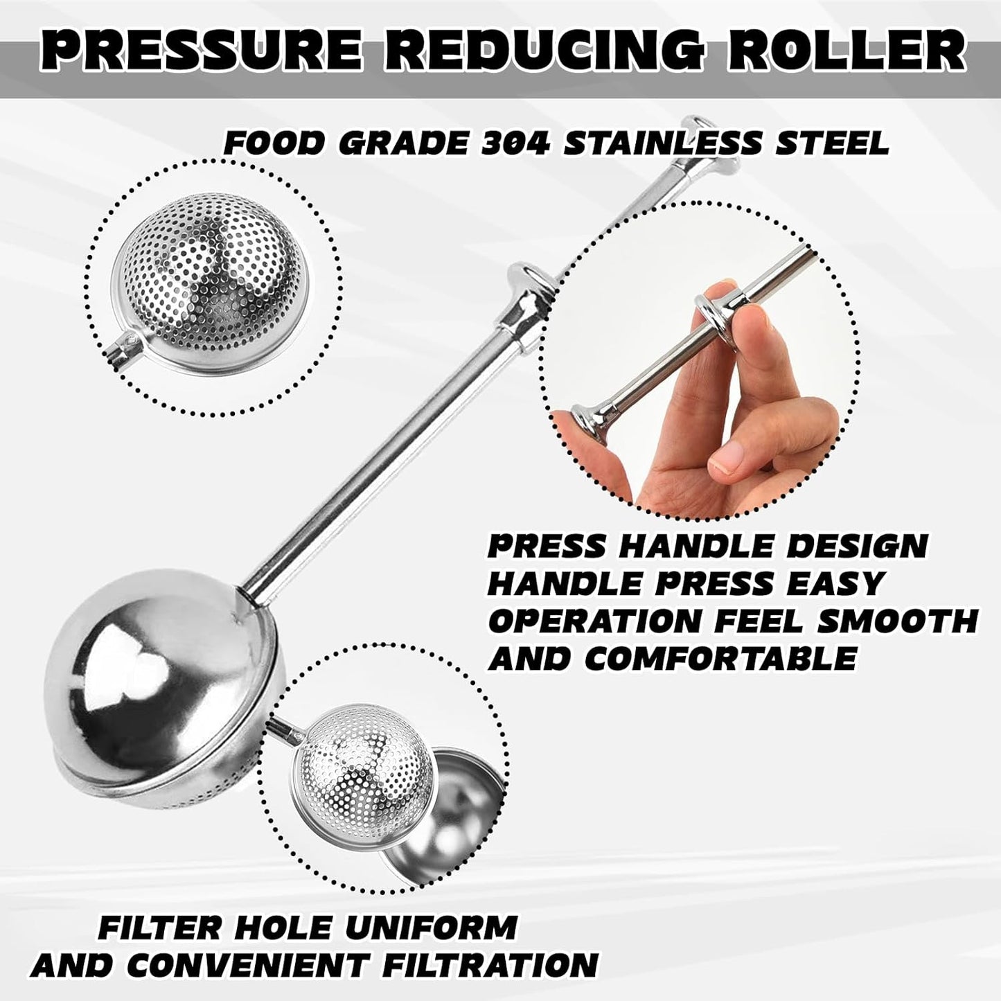 2Pcs Stainless Steel Flour Sifter – Multi-Purpose Strainer for Baking, Tea, Sugar, and Powder