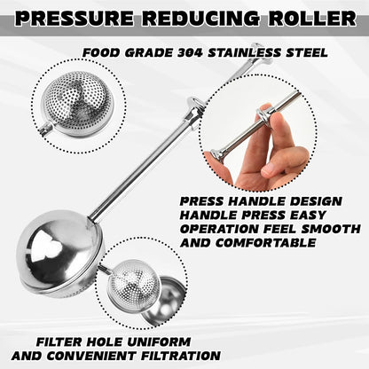 2Pcs Stainless Steel Flour Sifter – Multi-Purpose Strainer for Baking, Tea, Sugar, and Powder