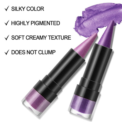 6pcs Pointed Fine Flash Multi-purpose Makeup Pens Kit - Pearlescent Lipstick Lipliner+Eye Shadow Eyeliner