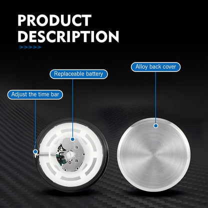 Mini Car Clock for Dash with Adhesive Sticker & Vent Clip - Luminous Decoration