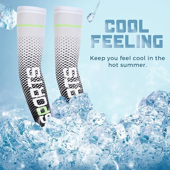 Compression Arm Sleeves UV Sun Protection Arm Sleeves Sports Cooling Sleeves Men Women