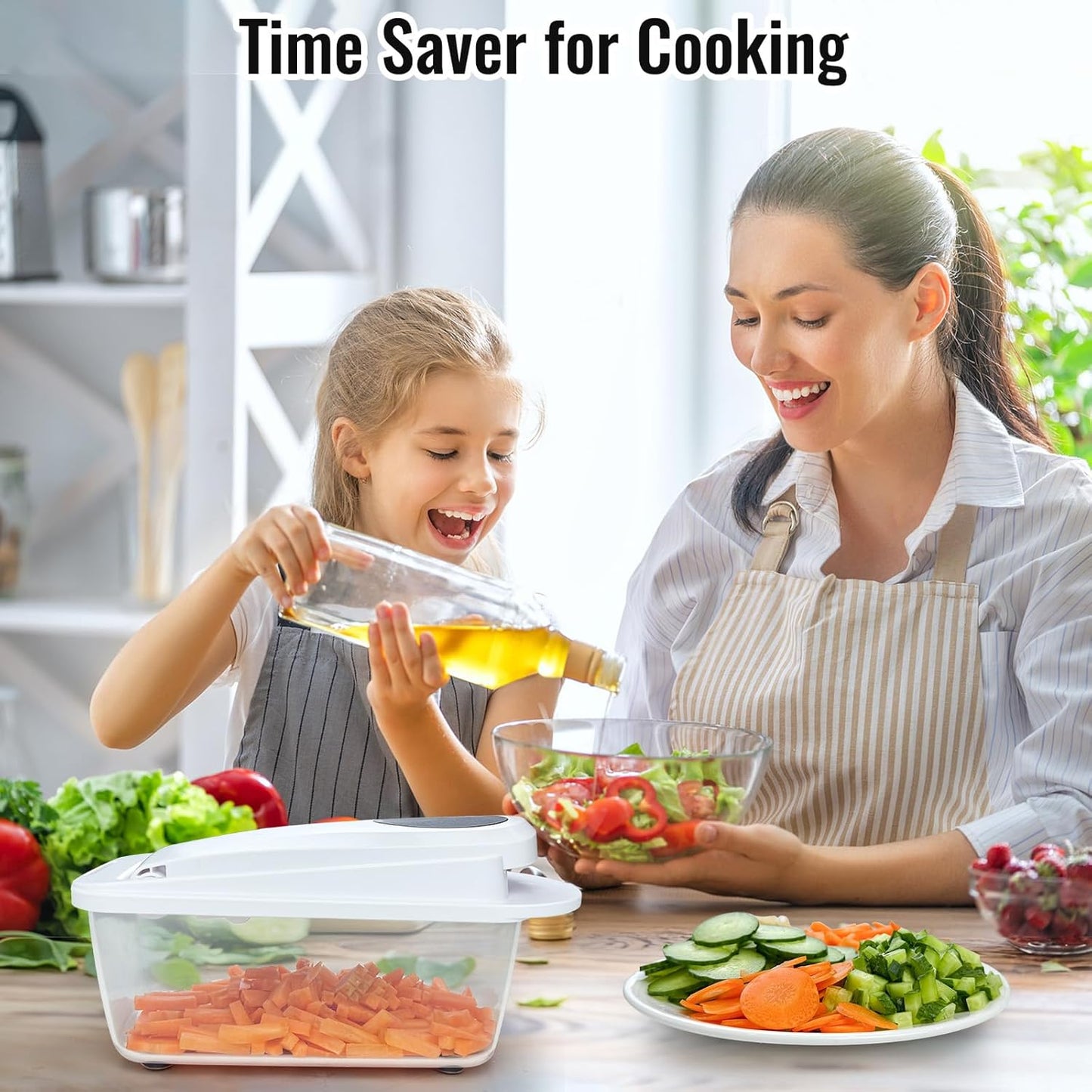 All-in-1 Vegetable Chopper Mandoline Slicer with Container