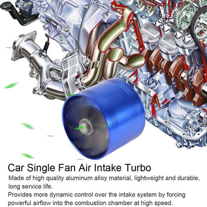 Car Air Intake Turbonator Dual Fan Turbine Super Charger Gas Fuel Saver Turbo