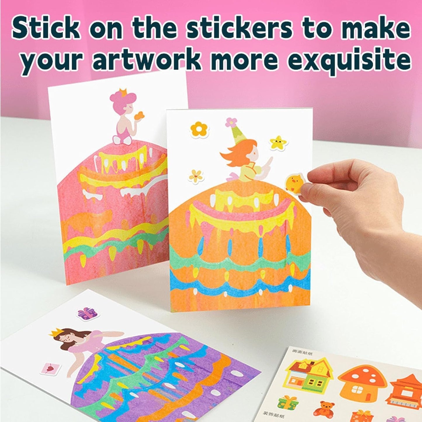 DIY Rainbow Scratch Art - 20Pcs Rainbow Scratch Mini Art Notes Set for Kids