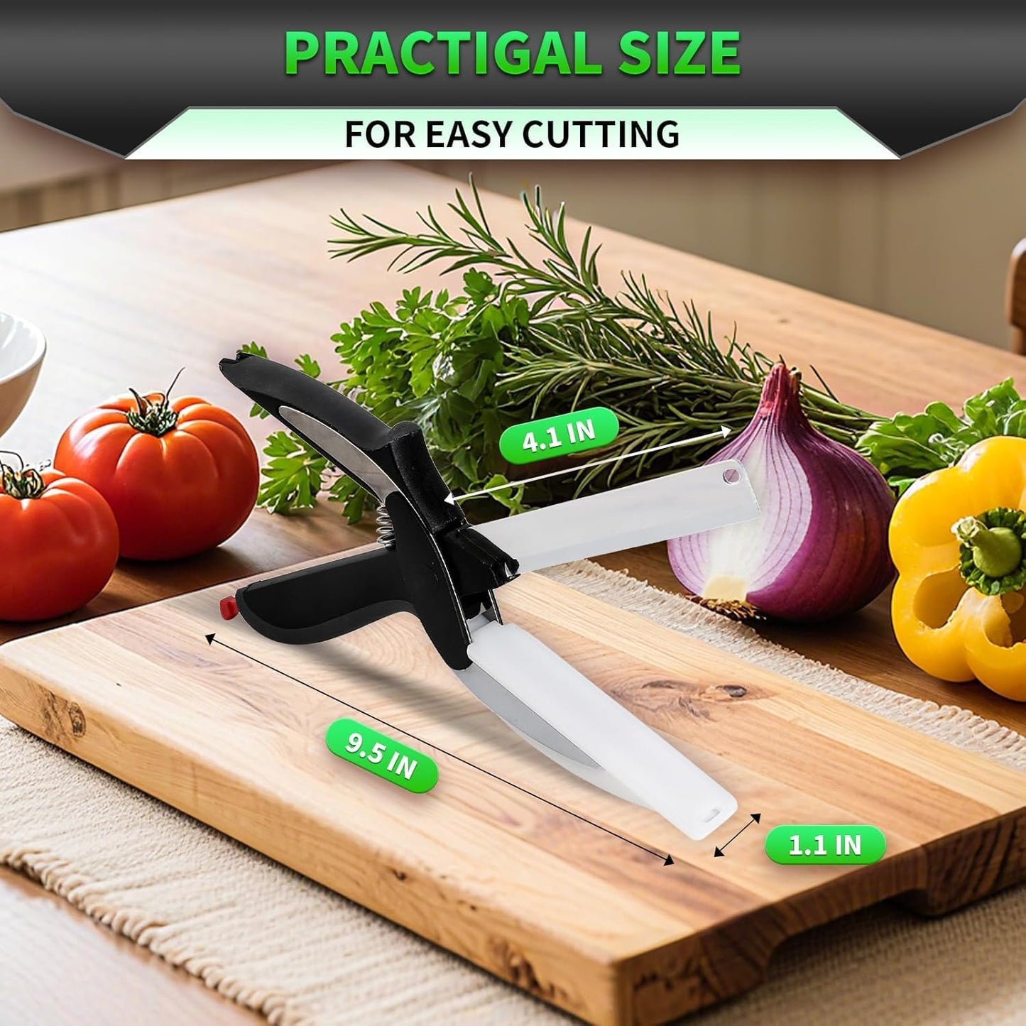 2-in-1 Multifunctional Detachable Kitchen Scissor with Cutting Board