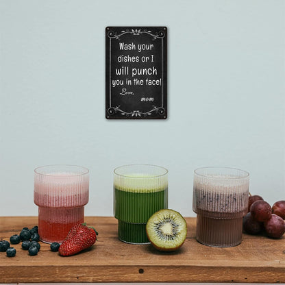 Kitchen Signs Wall Decor Funny Metal Tin Sign