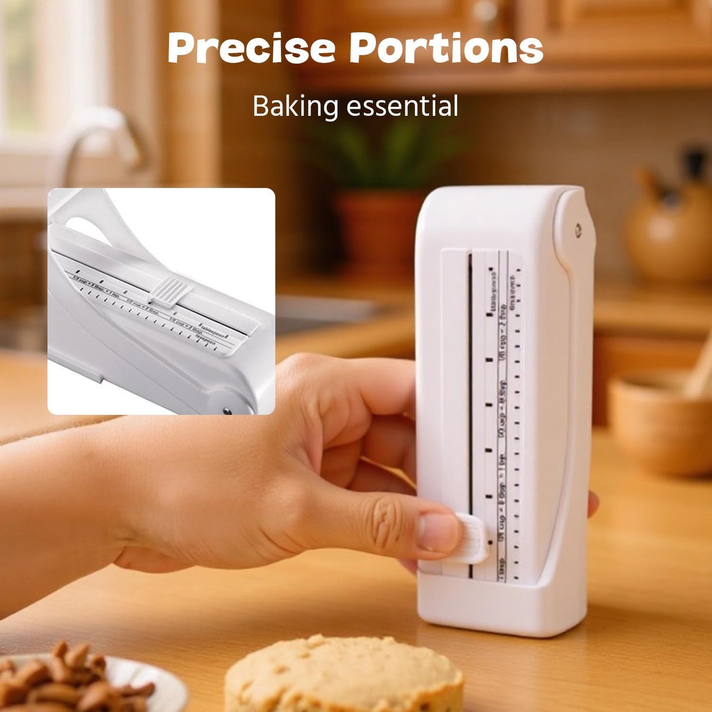 Butter Cutter Slicer,Measuring Dispenser and Keeper,One-Click Operation Butter Slicer