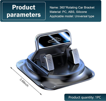 360 Degree Phone Holder Rotating Car, Dashboard Cell Phone Holder
