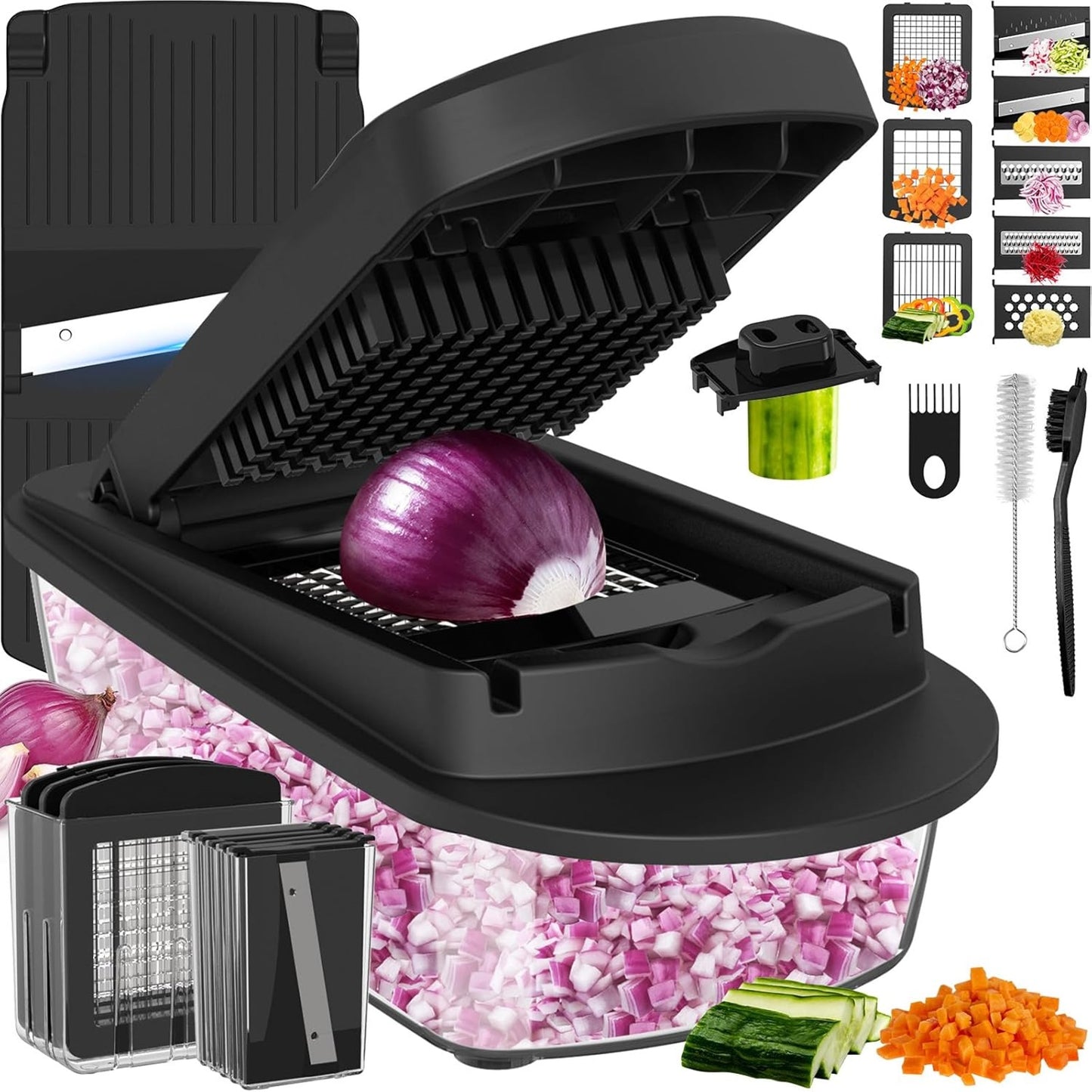 All-in-1 Vegetable Chopper Mandoline Slicer with Container
