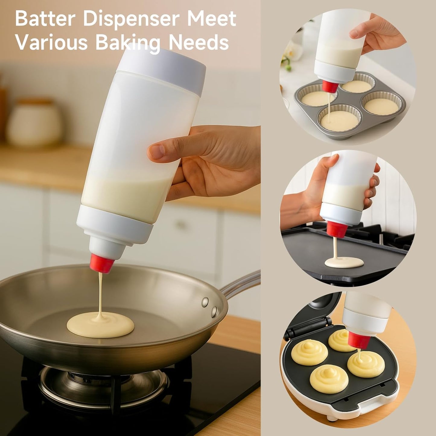 Pancake Batter Mixer with BlenderBall Wire Whisk