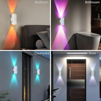 LED Wireless Wall Sconce with Remote, 16 Colors Changing, Motion Sensor