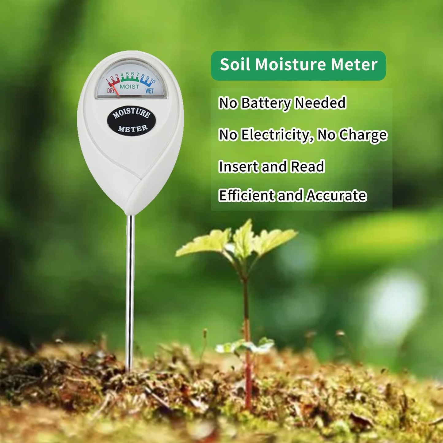 Soil Moisture Monitor for House Plants, Soil Hygrometer Moisture Sensor for Indoor & Outdoor