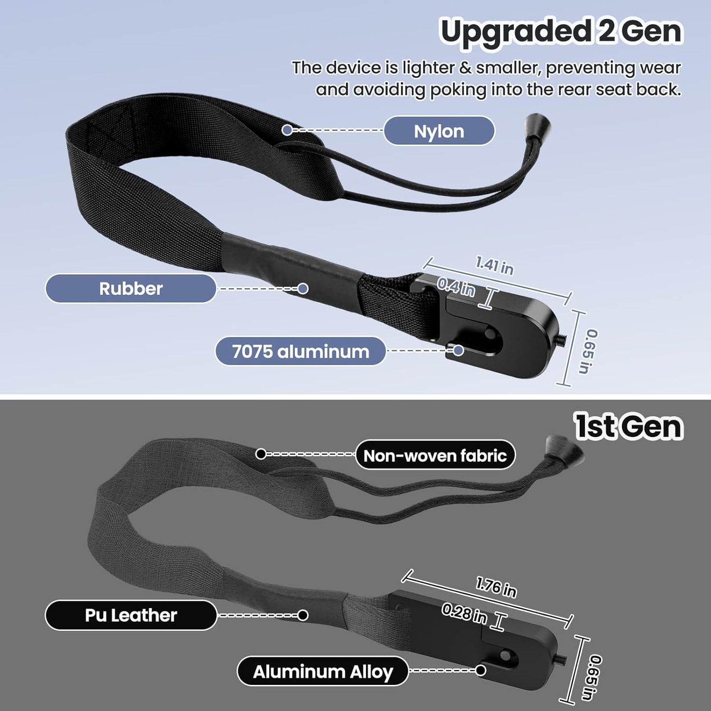 Upgraded Rear Seat Quick Release with Elastic Rope Compatible