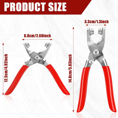 Universal Handheld Metal Snaps Buttons Plier with 50 Pairs of Metal Eyelets - Pearl Snap Button Kit for DIY Small Fabric Sewing