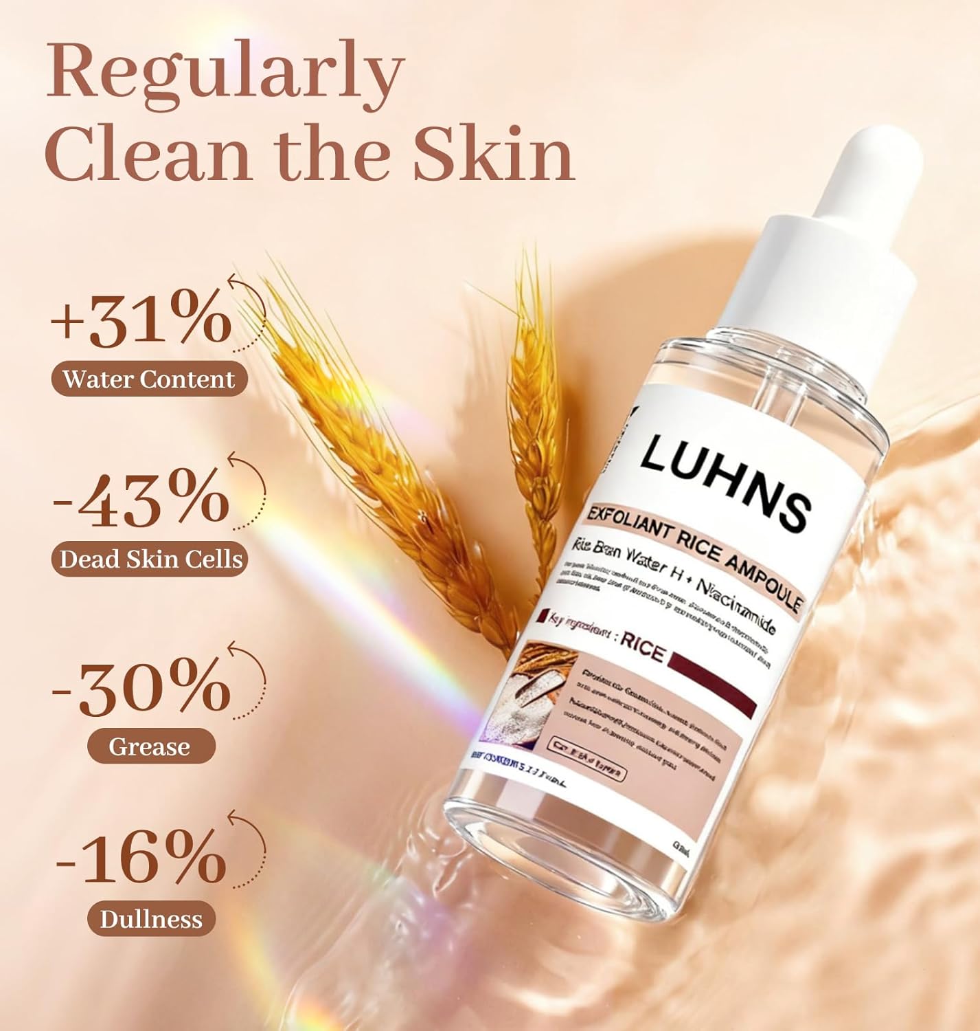 Rice & Black Rice Serum Set - Exfoliating Glass Skin Facial Essence