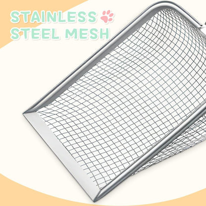 Stainless Cat Litter Scoop ,Easy to Clean Reptile Terrarium Sand Waste