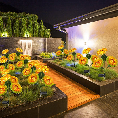 Sunflower Shape Solar LED Lights, Garden Waterproof Decorative