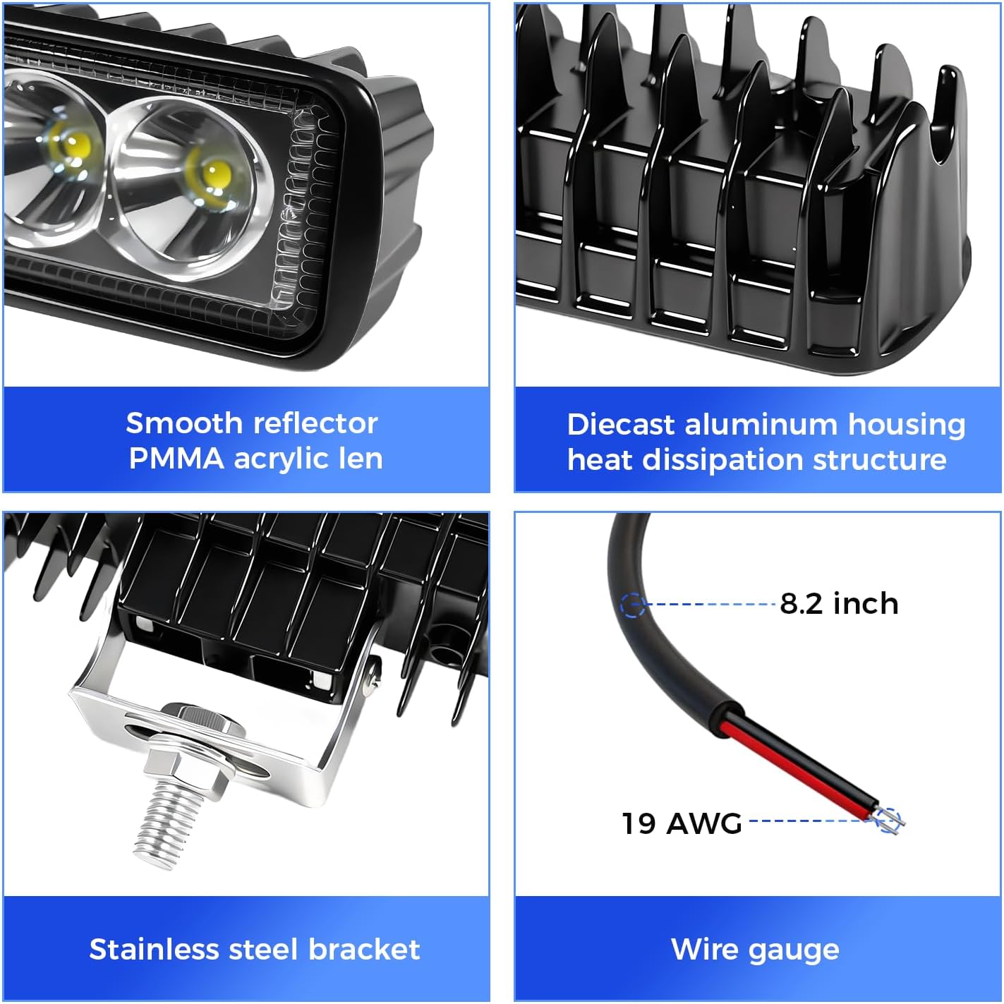 6 Inch Led Light Bar Spot Beam