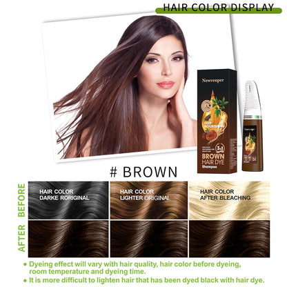 Hair comb Dye Shampoo For Gray Hair and Beard Coverage