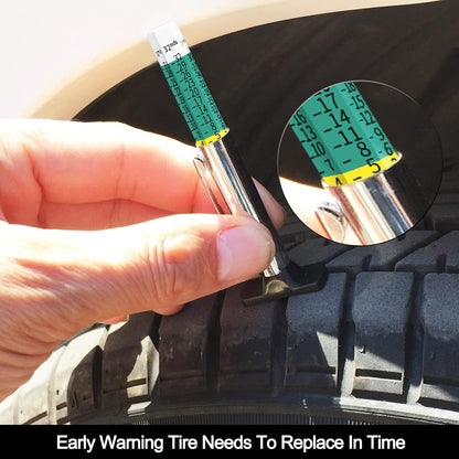 Smart Color Coded Tire Tread Depth Gauge