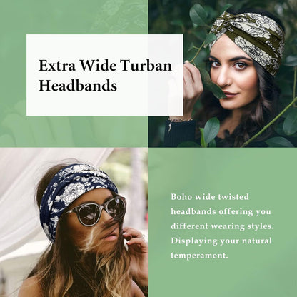 6 Pack Extra Wide Headbands for Women Large Turban Headband