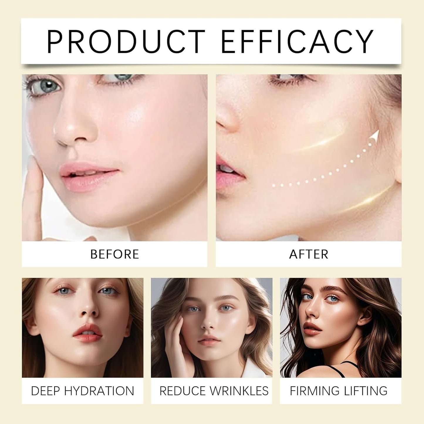 4pcs Collagen V-Line Chin Lifting Mask – Firming, Hydrating & Anti-Wrinkle Face
