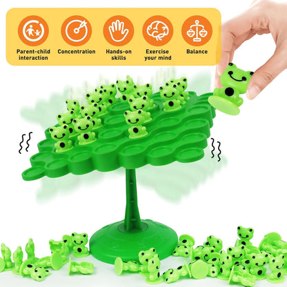 Frog Balance Game Toys,Balance Game Tree Two-Player Parent-Child Interactive Family Montessori Toy