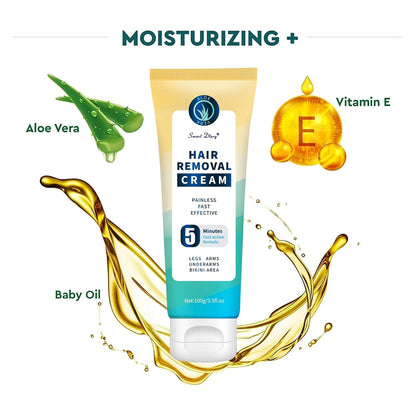 Hair Removal Cream for Men & Women for Manscaping Unwanted Coarse Hair