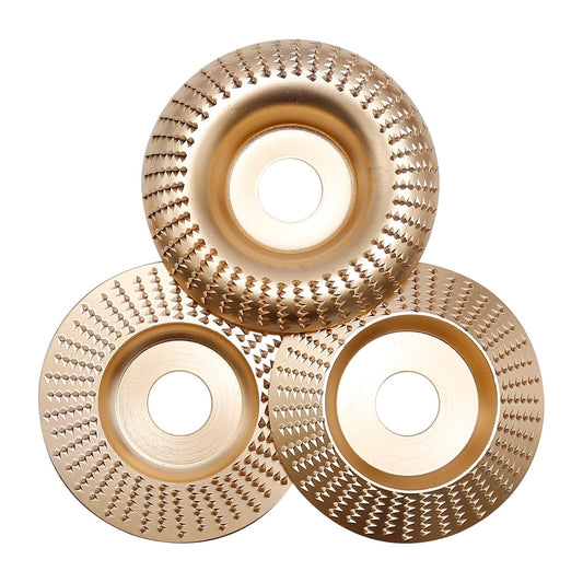 3PCS Wood Carving Disc Set Aperture Woodworking Grinding Disc Polishing Wheels