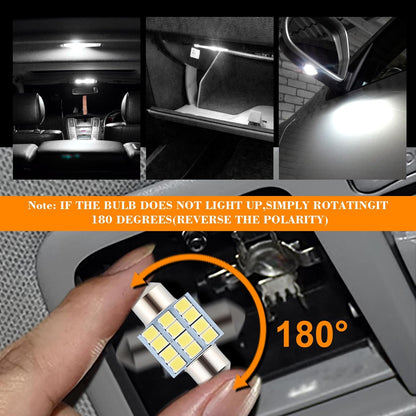 42PCS Car Interior Combo LED Map Dome Door Trunk License Plate Light Bulbs