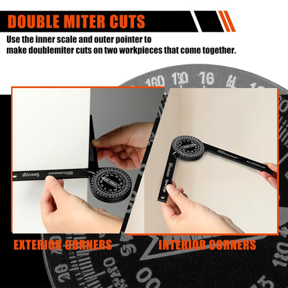 Aluminum Miter Saw Protractor, 7.3-Inch Angle Finder