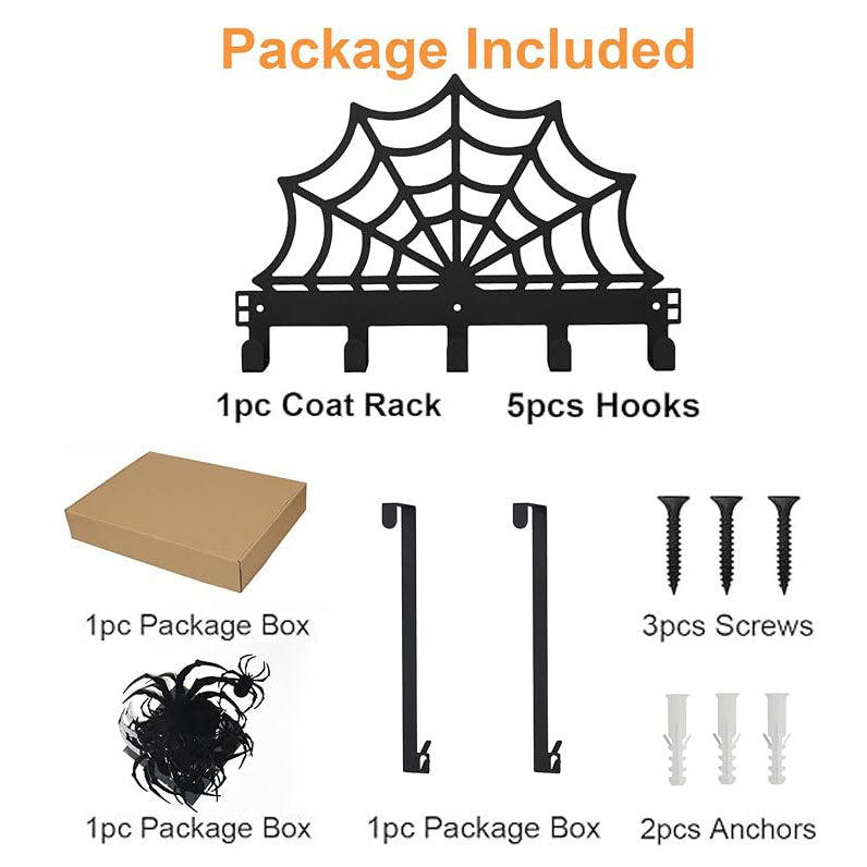 Halloween Gothic Spider Web Bathroom Decor Towel Rack