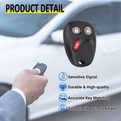 Chevrolet Cadillac 3-Button Remote Car Key, 315 Frequency LHJ011