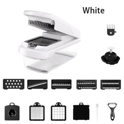 Safe Hand Protection Reusable Vegetable Chopper Mandoline Slicer For Vegetables Fruits Cutting -  ABS Stainless Steel Design Multi Function For Dicing Mincing
