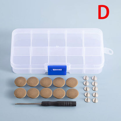 20 Pcs 17mm No-Sew Nailless Removable Metal Jeans Buttons With Thread Rivets and Screwdriver