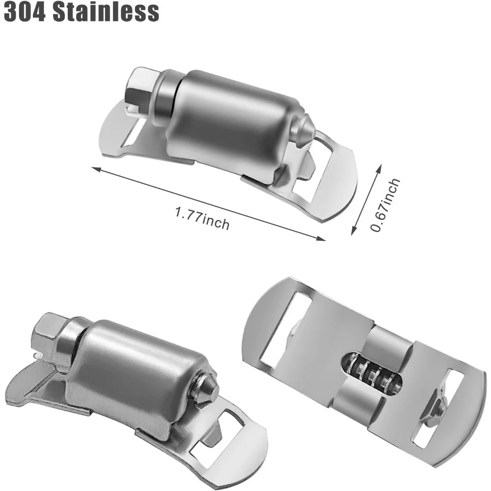 9.84 Feet Stainless Steel Hose Clamp Strap with 6Pcs Fasteners Clamps Worm Adjustable