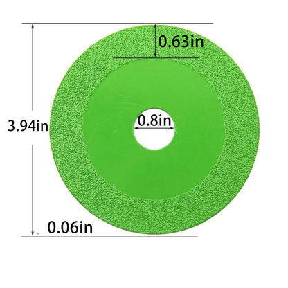 3pcs 100MM Diamond Ultra-Thin Green Brazing Blade For Cutting Ceramic Jade Glass Tile Wine Bottle Grinding