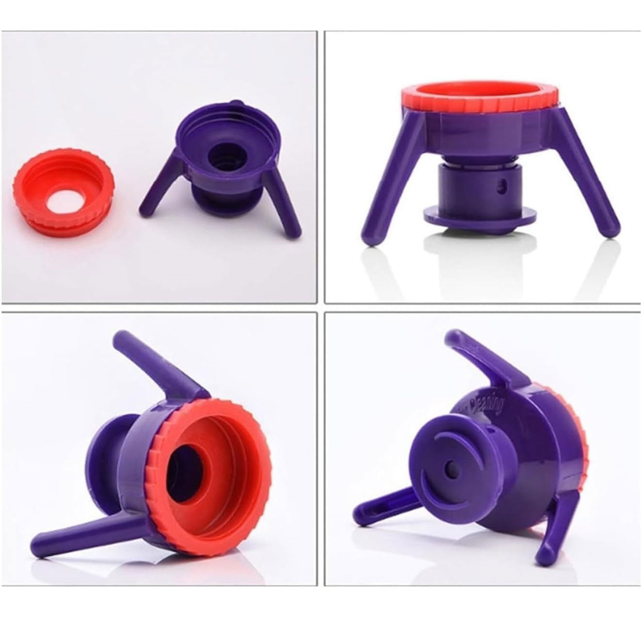 3-Size Leak-Proof Inverted Bottle Emptying Cap Kit - Fits Most Plastic Bottles to Reduce Waste